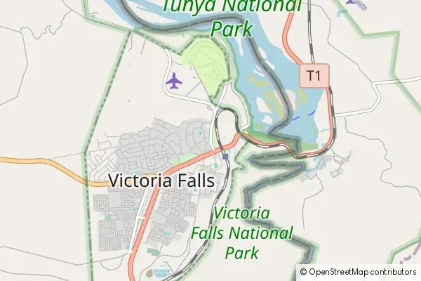 Karte: Victoria Falls • © OpenStreetMap contributors Karte Victoria Falls