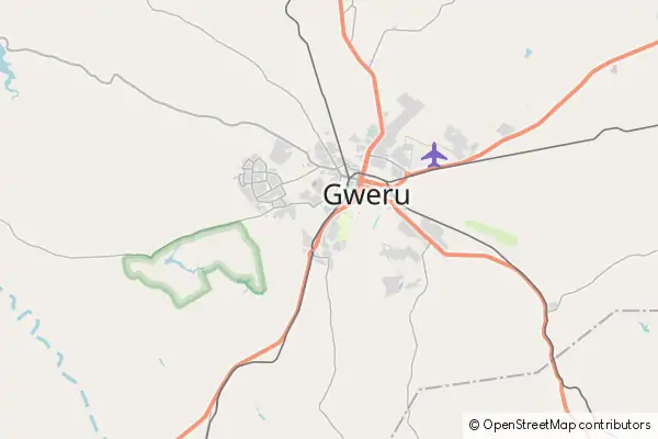 Karte Gweru